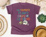 My Favorite Player Calls Me Grandma Retro graphic tee in Berry