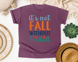 Its Not Fall Without Football Teal graphic tee in Berry