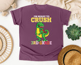 Im Ready To Crush 3rd Grade Dino graphic tee in Berry