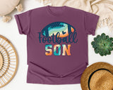 Football Son graphic tee in Berry