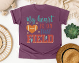 My Heart Is On That Field Bolt graphic tee in Berry