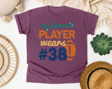 My Favorite Player Wears Number 38 graphic tee in Berry