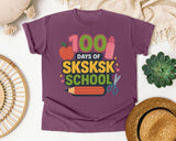 100 Days Of Sksksk School graphic tee in Berry