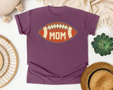 Football Mom Ball Retro graphic tee in Berry