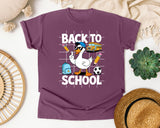 Back To School Goose Soccer graphic tee in Berry