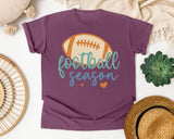 Football Season Script graphic tee in Berry