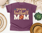 Senior Football Mom graphic tee in Berry