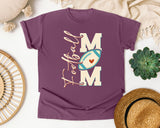 Football Mom Vertical Script graphic tee in Berry