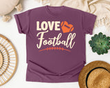 Love Football Script graphic tee in Berry