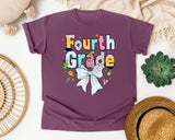 Fourth Grade Paper Bow graphic tee in Berry
