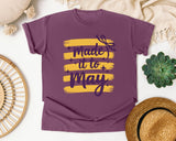 Made It To May graphic tee in Berry