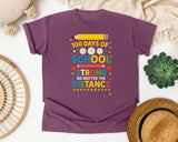 100 Days Of School Strong No Matter The Distance graphic tee in Berry