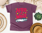 After A While Alligator graphic tee in Berry
