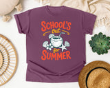 School's Out For Summer graphic tee in Berry