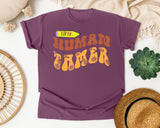 Tiny Human Tamer graphic tee in Berry