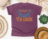 I'm Ready To Crush 4th Grade Gold graphic tee in Berry