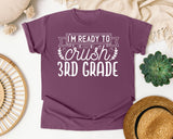 I'm Ready To Crush 3rd Grade White graphic tee in Berry