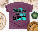 Fathers Are Strong White 2 graphic tee in Berry