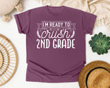 I'm Ready To Crush 2nd Grade White graphic tee in Berry