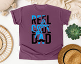 Reel Cool Dad White 5 graphic tee in Berry