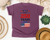 1776 250 Years 2026 graphic tee in Berry