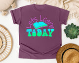 Let's Learn Today graphic tee in Berry
