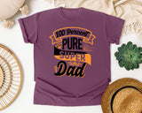 100 Percent Pure Super Dad White 2 graphic tee in Berry