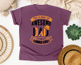 This Is What An Awesome Dad Looks Like Black graphic tee in Berry