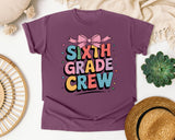 Sixth Grade Crew graphic tee in Berry