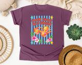Goodbye Students Hello Sunshine graphic tee in Berry