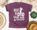 Best Dad By Par White 2 graphic tee in Berry
