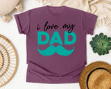 I Love My Dad Grey graphic tee in Berry
