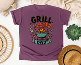 Grill Master Dad Brown graphic tee in Berry
