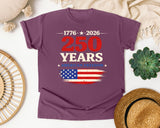250 Years American Freedom graphic tee in Berry