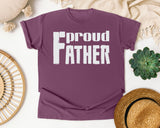 Proud Father White 2 graphic tee in Berry