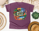 Best Dad Grey graphic tee in Berry