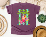 No Kids No Problems graphic tee in Berry