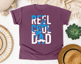 Reel Cool Dad White 4 graphic tee in Berry