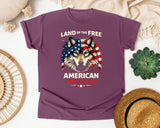 Land Of The Free American Warrior graphic tee in Berry