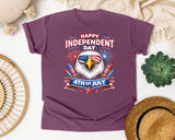Happy Independence Day 4th Of July graphic tee in Berry