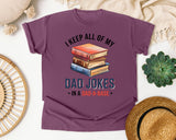 I Keep All Of My Dad Jokes In A Dad-A-Base graphic tee in Berry