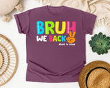 Bruh We Back Back To School graphic tee in Berry