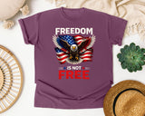 Freedom Is Not Free Black graphic tee in Berry