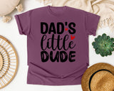 Dad's Little Dude graphic tee in Berry