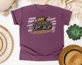 Dad Hardworking Strong Funny Loving Protector graphic tee in Berry