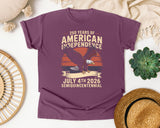 250 Years Of American Independence graphic tee in Berry
