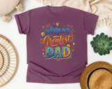 World's Greatest Dad Grey 3 graphic tee in Berry