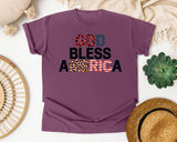 God Bless America Black graphic tee in Berry