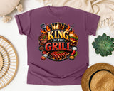 King Of The Grill graphic tee in Berry