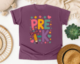 Pre-K Pencil Bow Graphic Tee graphic tee in Berry